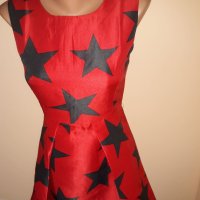 Нова червена рокля със звезди , снимка 6 - Рокли - 43362732