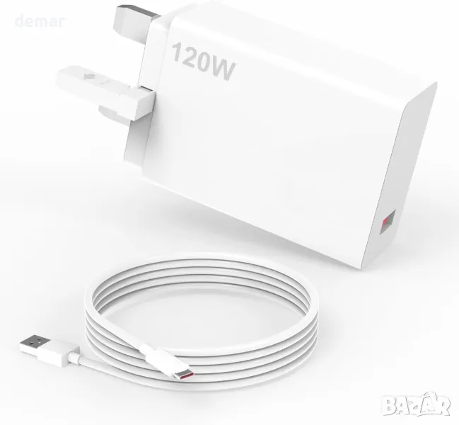 120W 6A бързо зарядно за Xiaomi 14 13 12 13T 12T 12s Pro Lite Hypercharge Turbo, снимка 1