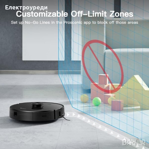 Proscenic M7 PRO прахосмукачка робот с лазерна навигация, снимка 1