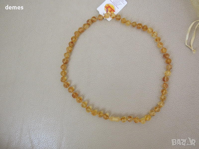 Дамско колие-кръг от първокласен балтийски кехлибар, снимка 1