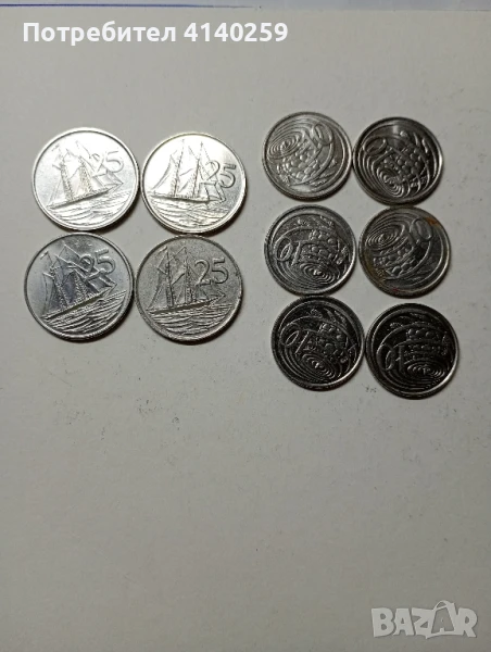 Кайманови Острови 25 цента 1996 г 2002 г , снимка 1