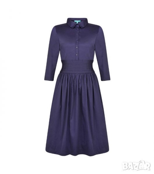 Тъмносиня памучна рокля марка Fever Heritage - M, снимка 1
