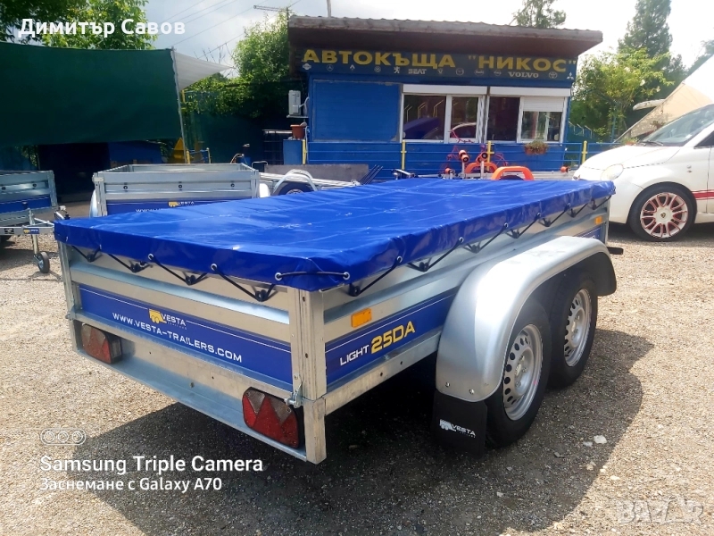 Туристическо ремарке VESTA LIGHT 25DA с плосък брезент, снимка 1