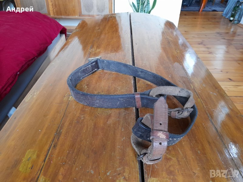 Стара кожена ремъчка,ремък за пушка #6, снимка 1