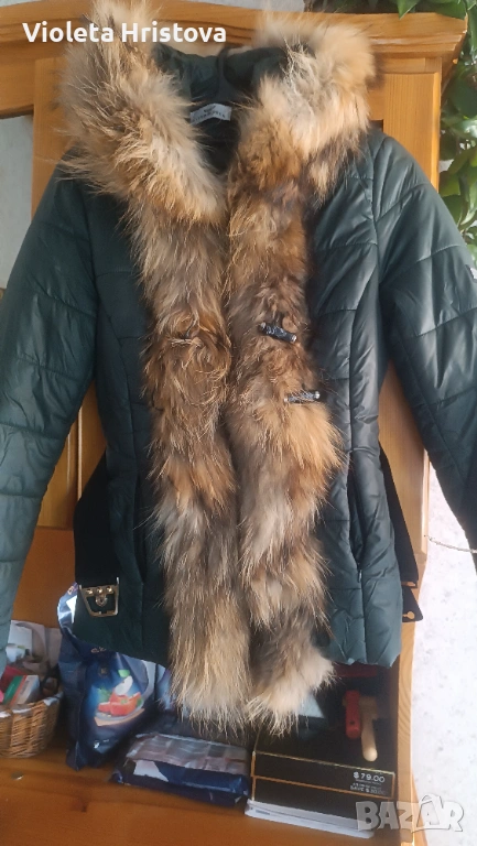 Дамско яке с естествен пух, снимка 1