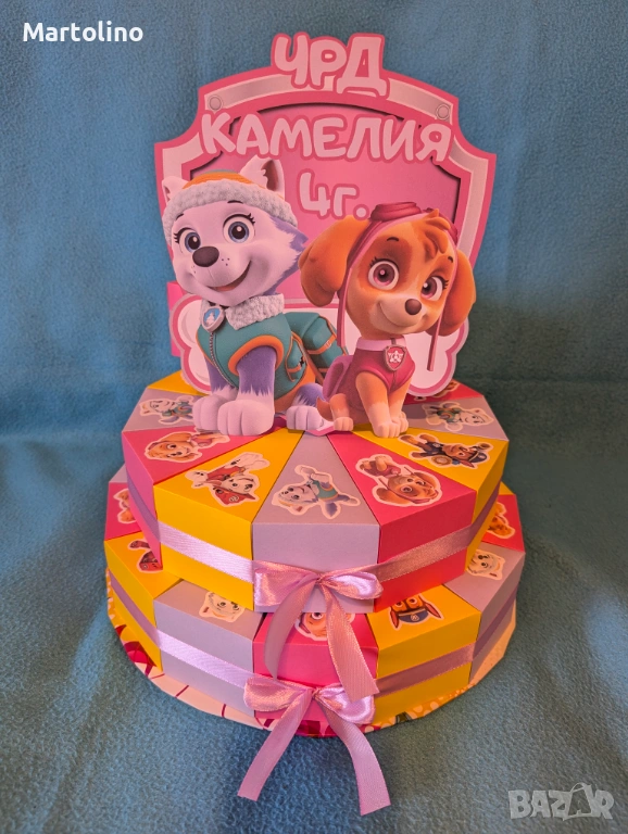 Картонена торта Скай и Еверест Пес патрул, снимка 1