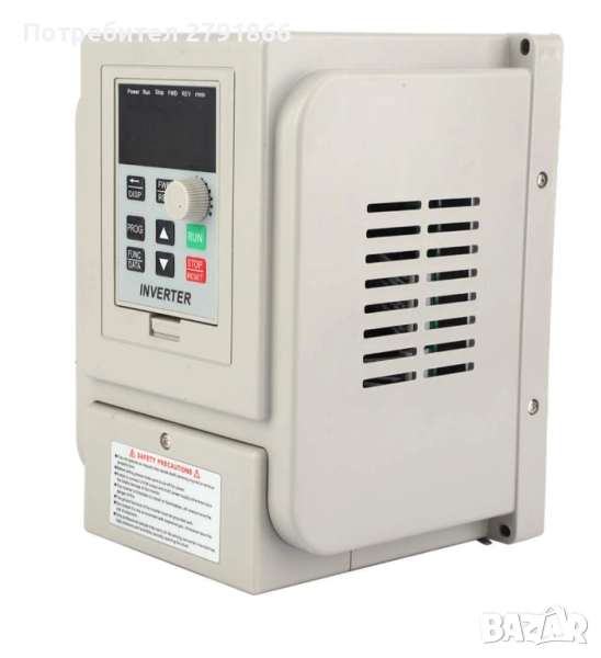 Еднофазен инверторен PWM 220V AC честотен преобразувател VFD контролер на скоростта 2.2kW max, снимка 1