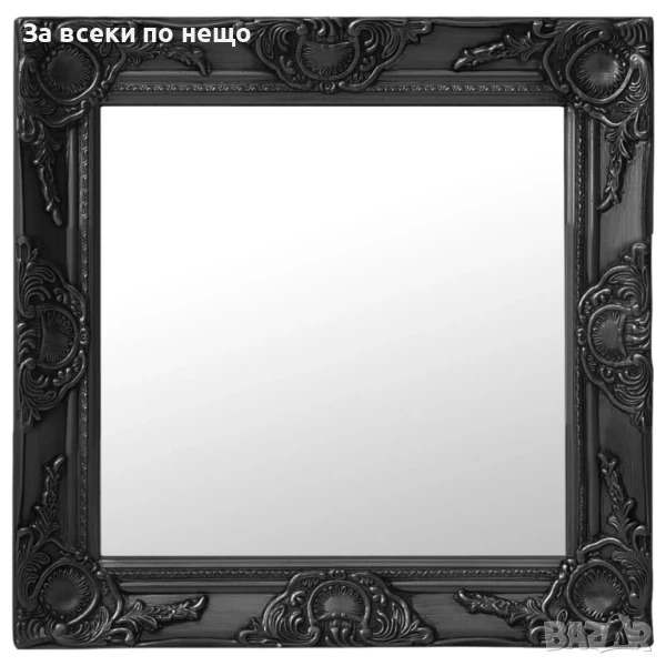 Стенно огледало, бароков стил, 50х50 см, черно Код P1035, снимка 1