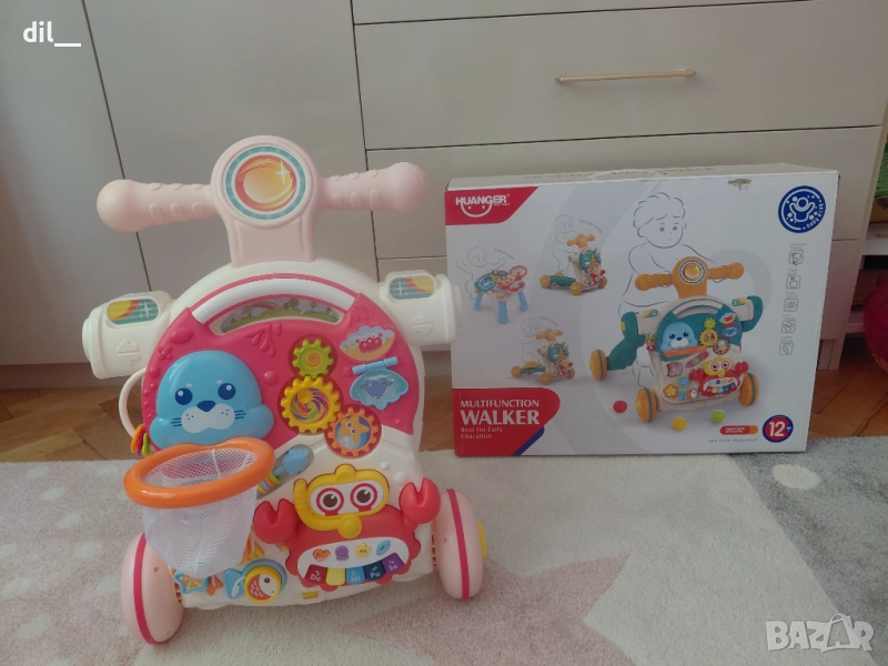 Трансформираща се проходилка за бутане 4в1 Huanger С музика, снимка 1