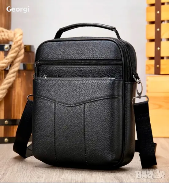Гореща Промоция*/ Функционална висококачествена Мъжка кросбоди чанта /Естествена кожа!, снимка 1