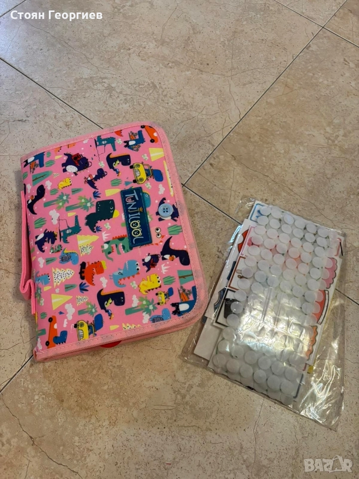 Бизиборд занимателно куфарче книжка Монтесори активна дъска за учене, снимка 1