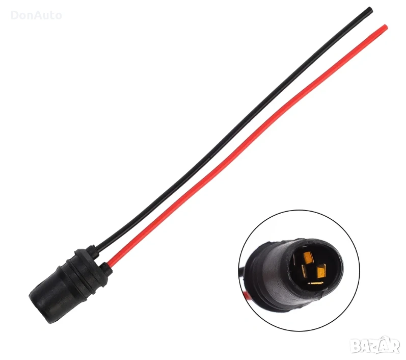 W5W T10 Фасунга с кабел за габаритни крушки, снимка 1