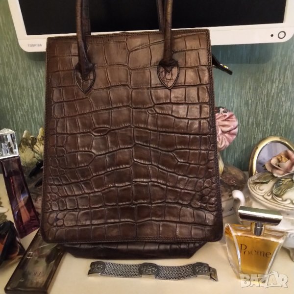  Италианска чанта естествена  кожа РАЗПРОДАЖБА, снимка 1