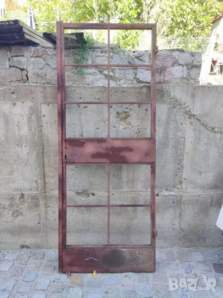Стара метална врата без остъкляване и без каса, снимка 1
