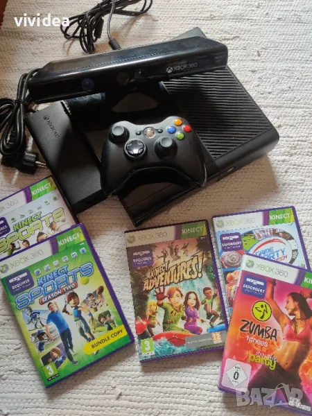 Кинект камера за хбох360 и 3 ИГРИ Kinect Xbox 360, снимка 1