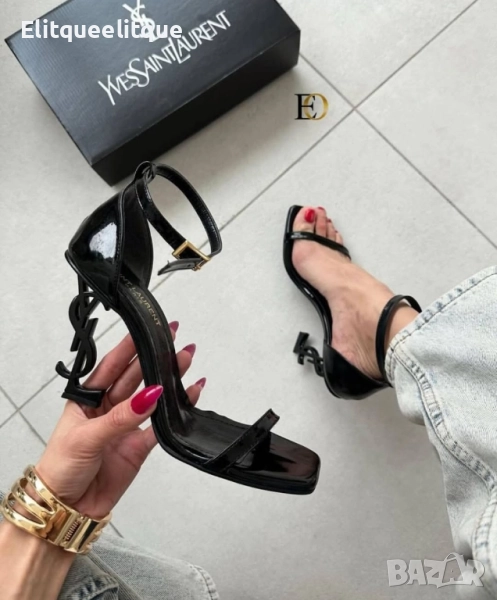 сандали на ток ysl saint laurent , снимка 1