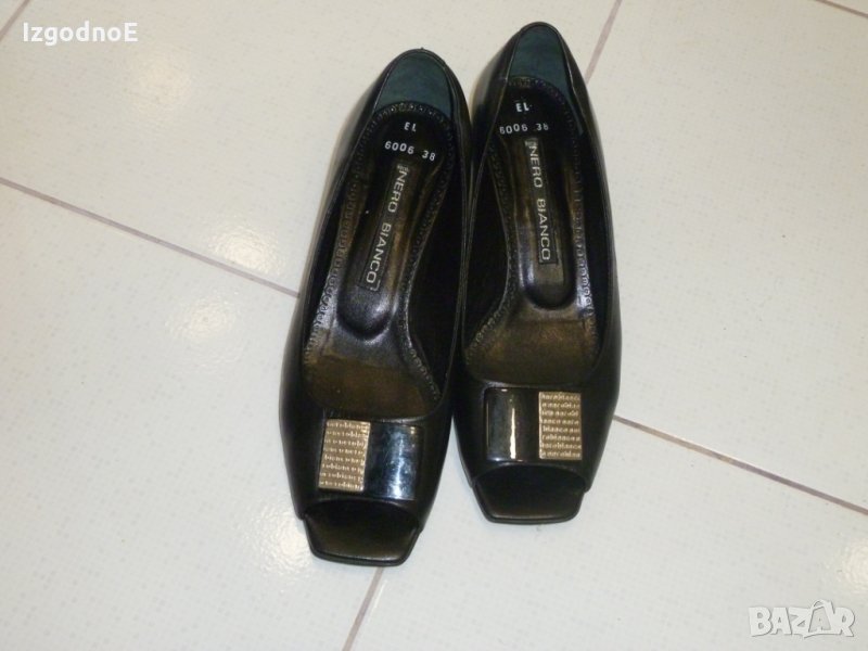38н Nero Bianco УНИКАЛНИ обувки естествена кожа, снимка 1