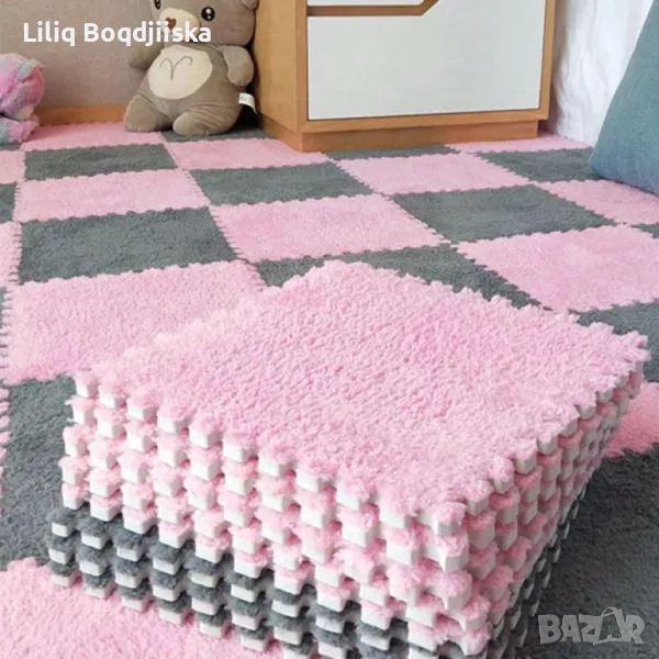 Мек килим пъзел от 10 части 1кв .м, снимка 1