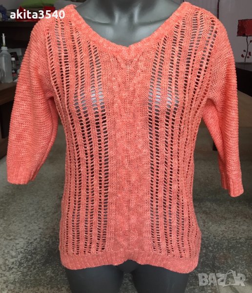 Оранжев пуловер Bershka, снимка 1