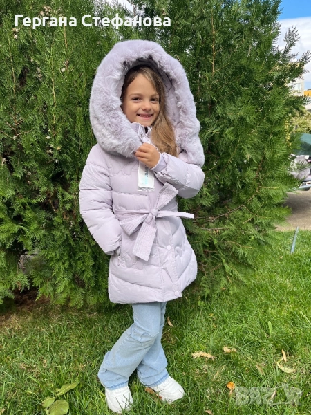 Дебело зимно яке Цвят люляк Размери -4г.6г.8г.10г.12г. Цена-59 лв, снимка 1