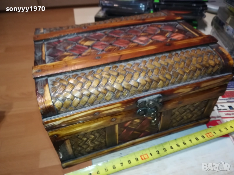 КРАСИВА ПЛЕТЕНА КУТИЯ ОТ ЕДНО ВРЕМЕ 0109252037LCHERY, снимка 1