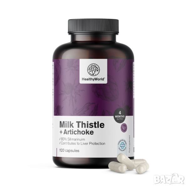 Бял трън + артишок за детоксикация 120 капсули, снимка 1