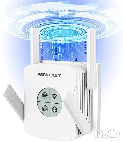 Нов WiFi удължител на обхват Wi-Fi усилвател AX1800 Mbps Антена интернет, снимка 1