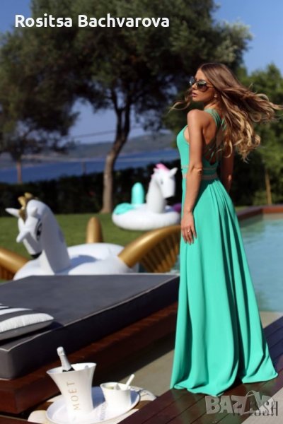 Тюркоазена рокля Alessa, M размер, снимка 1