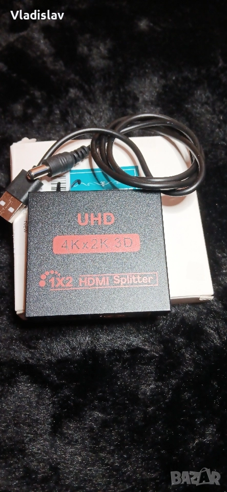 Сплитер Wireman HDMI 2PORT, HDMI с усилвател, поддържа Full HD 1080P 3D, 1 вход - 2 изхода, снимка 1