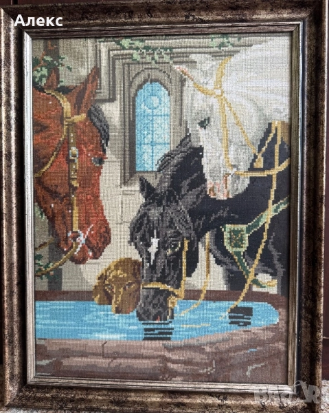 Коне на водопой , снимка 1