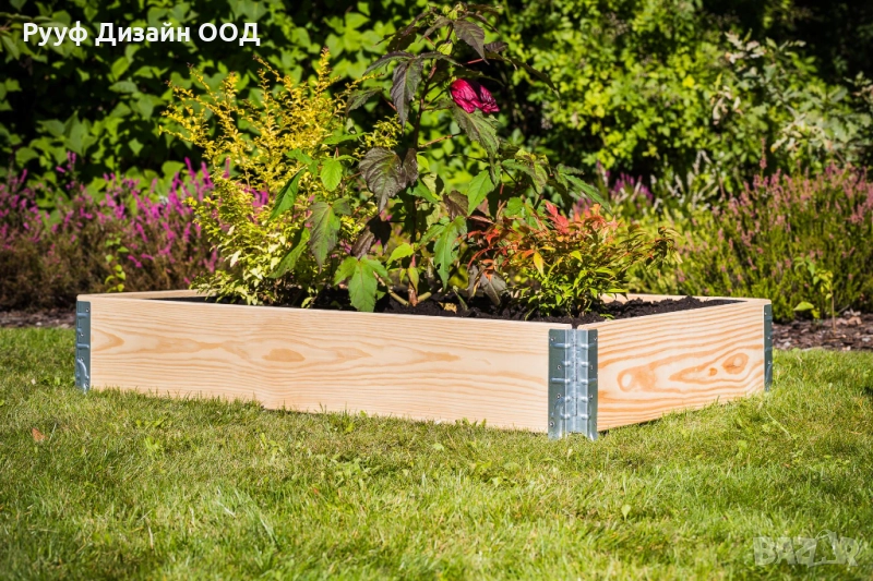 палетни страници за градината, цветя в дървени палети, снимка 1