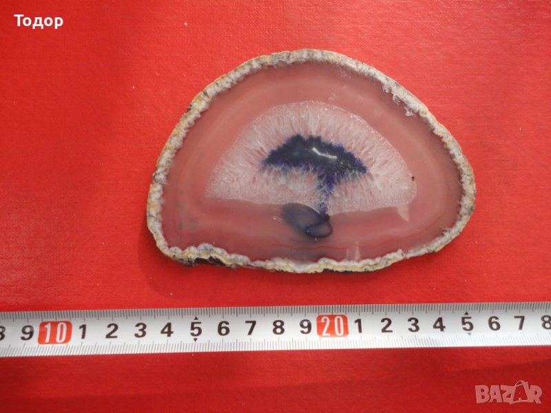 Полиран минерал ахат халцедон 6, снимка 1