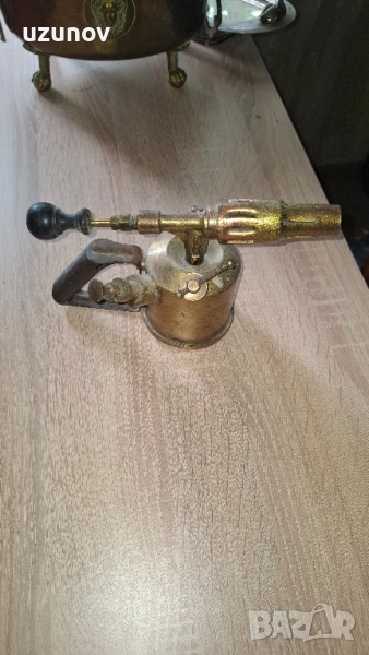 стара медингова бензиново лампа, снимка 1