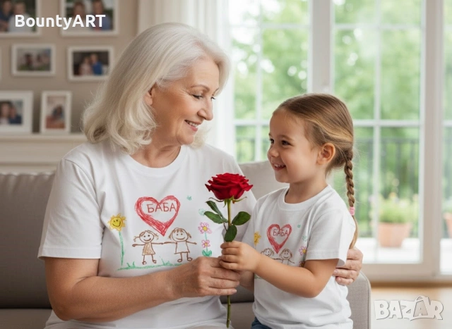 Подарък за баба, мама, леля. За 8март персонализиран детски Арт подарък, снимка 3 - Подаръци за жени - 53142664