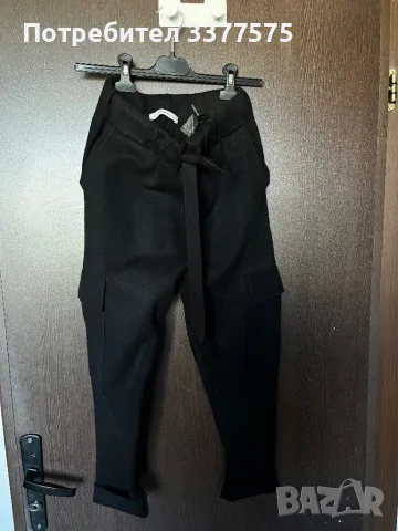 ZARA knit cargo карго черен панталон 