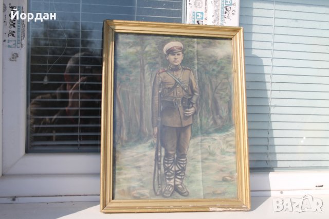 Стара картина ''български войник'' 1880 година