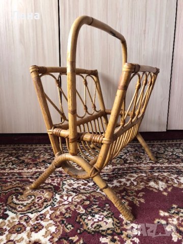 бамбукова стойка за съхранение на списания, вестници, винилови плочи, внос от Англия, снимка 7 - Други стоки за дома - 43941943