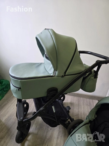 Milu Kids-Бебешка количка 2в1 Atteso Ledo:01 от еко кожа с олекотена алуминиева рамка, снимка 16 - Детски колички - 53426731