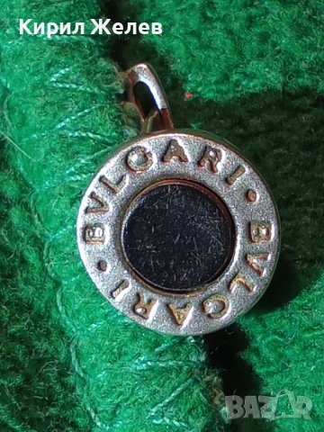 BVLGARI Маркова БУТИКОВА ЕМАЙЛИРАНА СРЕБЪРНА ОБЕЦА СРЕБРО 925 с БЯЛА ПОЗЛАТА - БУЛГАРИ 40029, снимка 2 - Обеци - 42787707