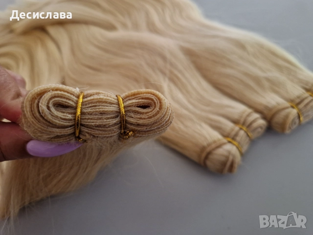 Естествена, гъста, руса коса с плътен косъм и плътни крайща., снимка 4 - Аксесоари за коса - 51482914