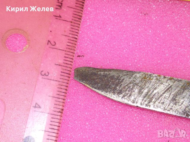 USSR Старо РЯДЪК КОЛЕКЦИОНЕРСКИ МОДЕЛ РУСКО РИБАРСКО ДЖОБНО НОЖЧЕ СССР ФЛОРАЛНО ОРНАМЕНТИРАНО 43099, снимка 5 - Колекции - 44041328