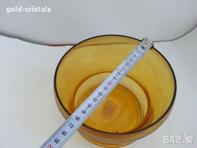 Стъклена купа фруктиера цветно стъкло, снимка 6 - Антикварни и старинни предмети - 32731711