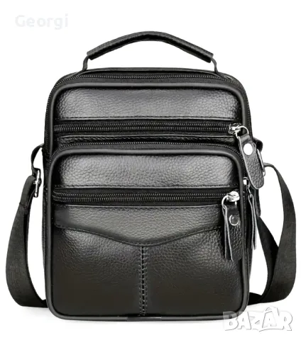  Мъжка компактна и малка чантичка с дръжка за през рамо (естествена кожа), снимка 14 - Чанти - 49305880