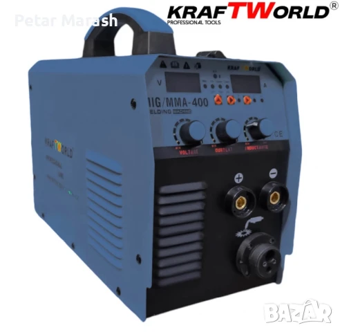 Професионален Инверторен Електрожен KraftWorld 400А с Телоподаващо 2в1 – Компактен и Мощен, снимка 2 - Други инструменти - 50633375