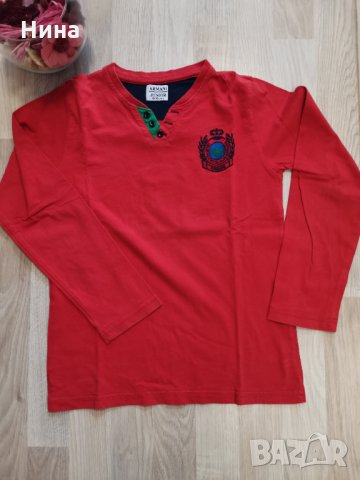 Памучна блуза Armani Junior, снимка 2 - Детски Блузи и туники - 27545982