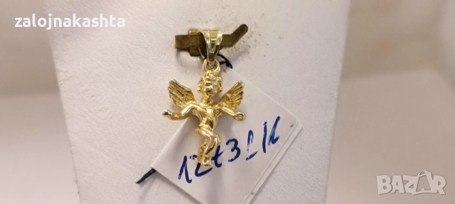 Нова-Златна висулка ангелче-1,55гр/14кр, снимка 2 - Колиета, медальони, синджири - 52738350