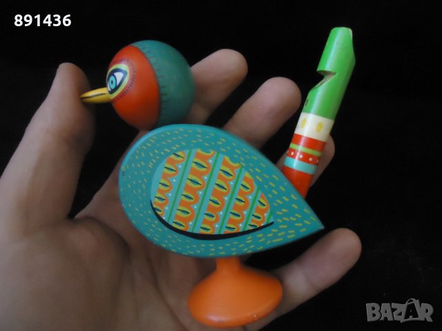 Дървена Френска Свирка птиче, снимка 2 - Колекции - 26739093