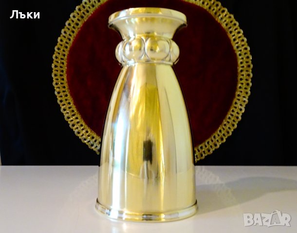 Бронзов бокал,чаша за вино,Wolff -W.Germany. , снимка 2 - Антикварни и старинни предмети - 37996840