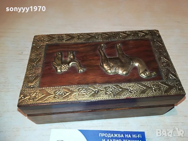 красива дървена кутия с камили-13х8х5см, снимка 6 - Колекции - 28715398