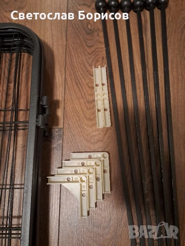 Клетка за животни, Latauar, Метал/Стомана, 6 панела, 70x80 см, Черна, снимка 8 - Други стоки за животни - 53019162